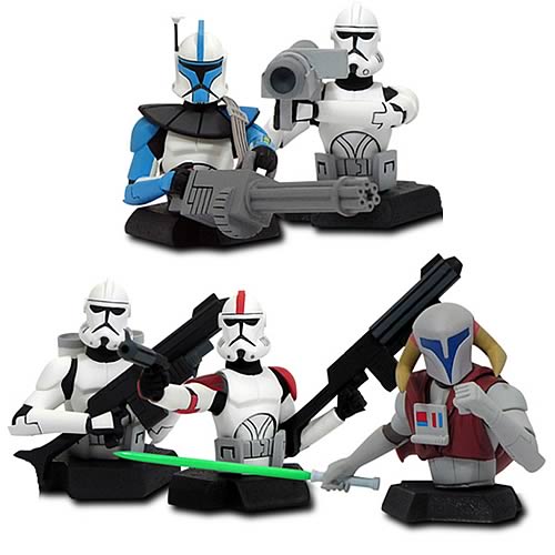 Star Wars Clone Wars Clone Trooper Bust Ups Boxed Set